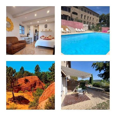 Logement D'Exception Pres Du Colorado Provencal Dans Une Residence Au Calme Avec Piscine Offrant Une Vue Imprenable Sur Le Luberon Depuis Sa Terrasse Viens Zewnętrze zdjęcie